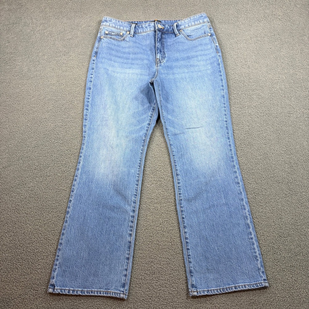 Talbots Jeans Womens 10P Blue Barely Boot Jean Sutton Wash Stretch KH5741